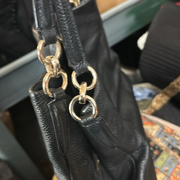 Like new black and gold coach bag - Picture 3 of 7